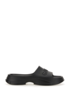 Ganni Black Pool Slide Sandal In Black