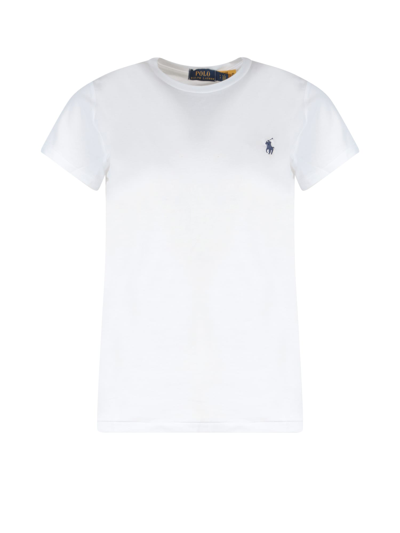Ralph Lauren Logo Cotton T-shirt In White