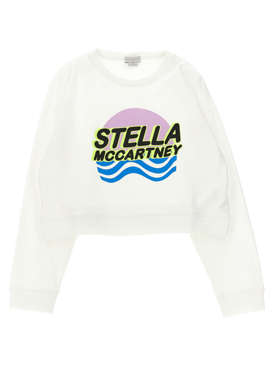Stella Mccartney Kids' Logo Sweatshirt In White
