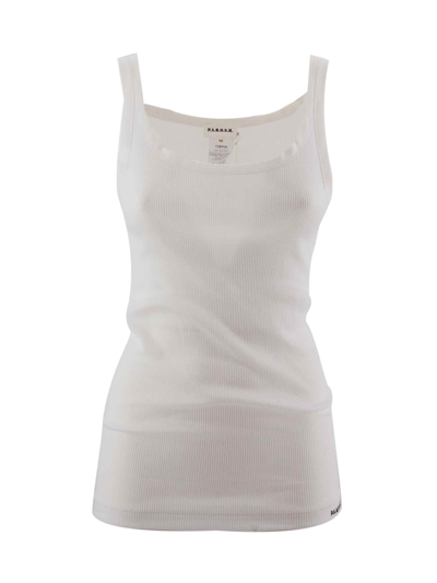 P.a.r.o.s.h. Ribbed Tank Top In White