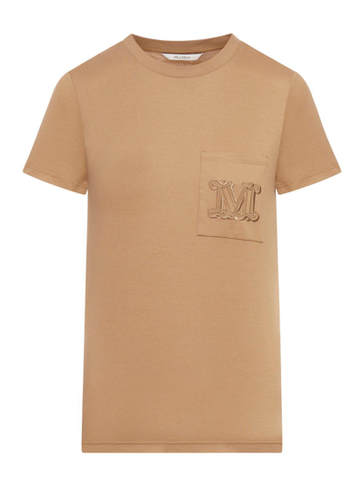 Max Mara "papaya" T-shirt In Brown
