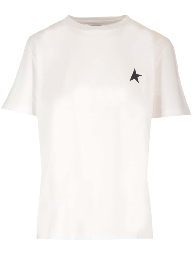 Golden Goose White T-shirt With Black Star