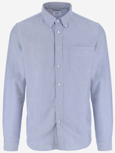 Aspesi Cotton Shirt In Clear Blue
