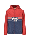 GUCCI INTERLOCKING G PRINTED ZIP-UP JACKET