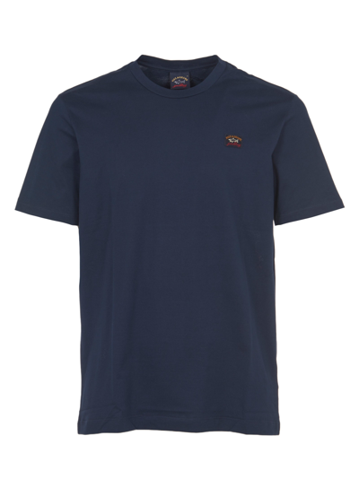 Paul&amp;shark Blue T-shirt With Logo In C