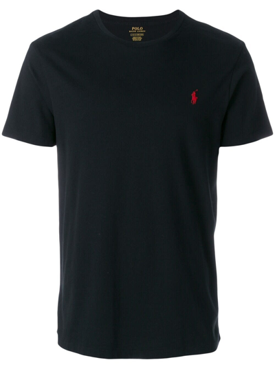 Polo Ralph Lauren Black Cotton T-shirt With Logo