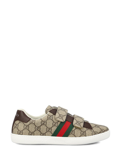 Gucci Kids' Ace Kindersneaker In Beige