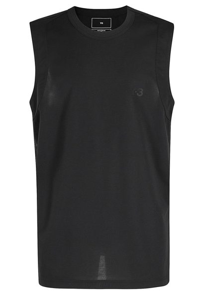 Y-3 LOGO-PRINTED SLEEVELESS TOP