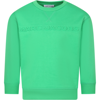 LITTLE MARC JACOBS GREEN SWEATSHIRT FOR KIDS WITH LOGO