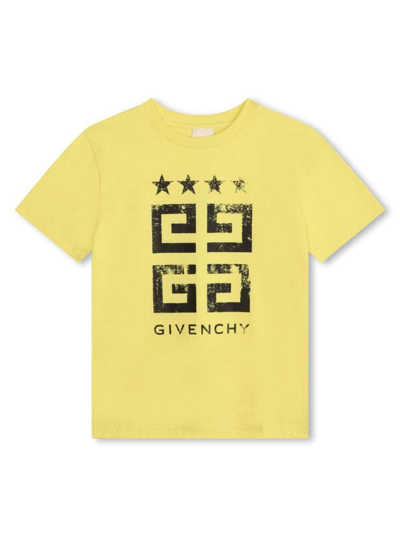 Givenchy Kids' 4g-print Cotton T-shirt In Giallo ModeSens