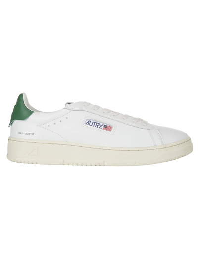 Autry Dallas Low Sneakers In White,green