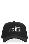 Dsquared2 D-squared2 Mans Black Cotton Gabardine Cap With Logo In Black