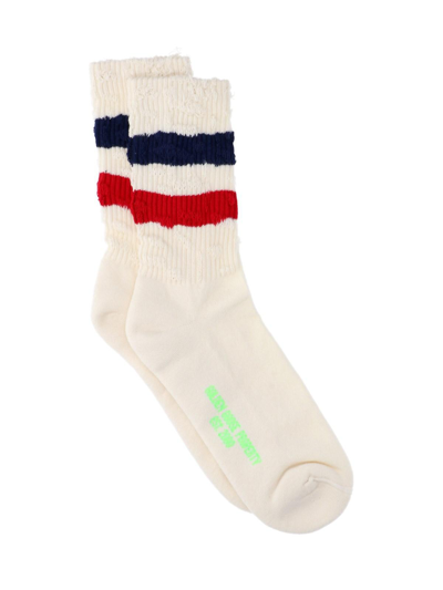 Golden Goose Striped Detail Socks In White