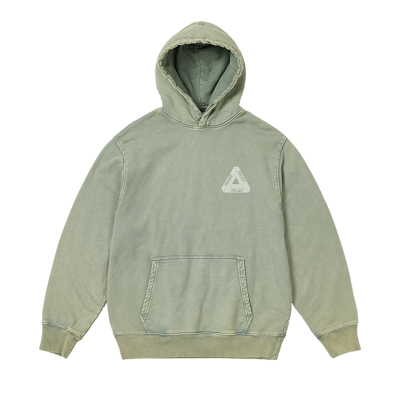Pre-owned Palace Washed Out Tri-ferg Hood 'green'
