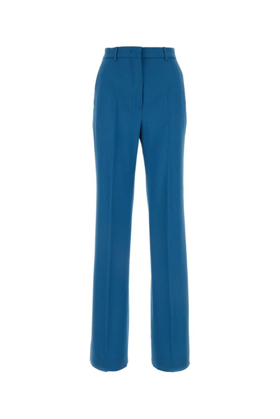 Max Mara Studio Agami Straight Leg Trousers In Blue