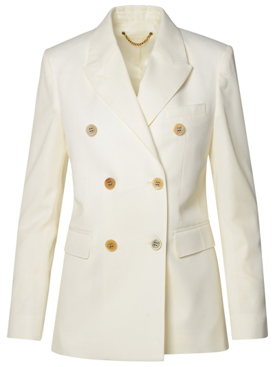 Golden Goose Deluxe Brand Double Breasted Tailored Blazer In White