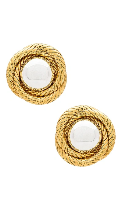 Aureum Naomi Earrings In Two Tone