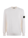 Stone Island Wool Blend Sweatshirt With Iconic Logo Patch And Timeless Design
