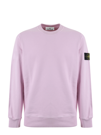 Stone Island Sweatshirt In Pink