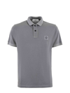Stone Island Logo Patch Short In Grigio