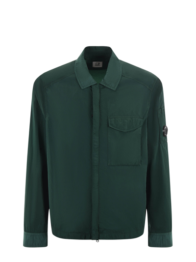 C.p. Company Shirt In Verde Smeraldo