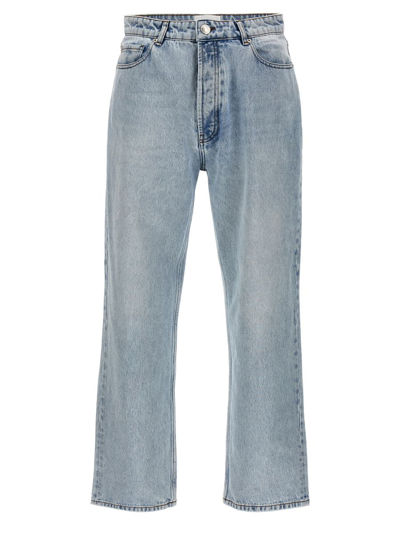 Ami Alexandre Mattiussi Halbhohe Straight-leg-jeans In Blue