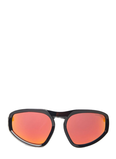 Moncler Eyewear Pentagra Geometric Sunglasses In Black