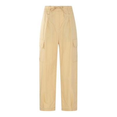 Brunello Cucinelli Drawstring Wide In Yellow