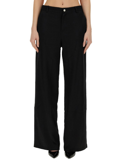 Moschino Jeans Wide Leg Trousers In Black
