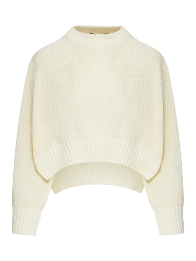 Roberto Collina Round Neck Sweater In White
