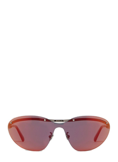 Moncler Eyewear Shield Frame Sunglasses In Orange