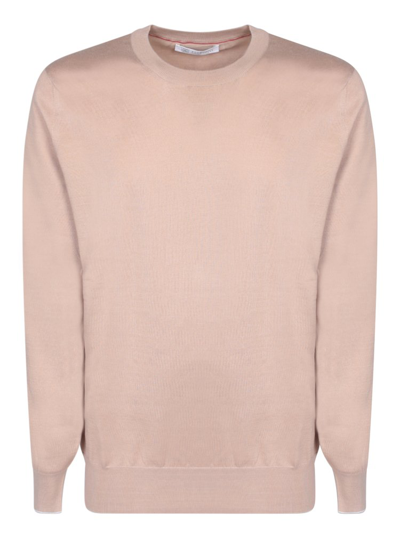 Brunello Cucinelli Pink Crewneck Sweater In Cotton