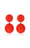 Deepa Gurnani Nica Beaded Earrings In Red