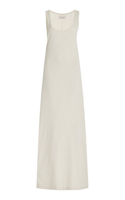 Les Tien Tatiana Jersey Maxi Tank Dress In Ivory