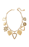 Brinker & Eliza Queen Of Hearts 24k Gold-plated Necklace In Gold
