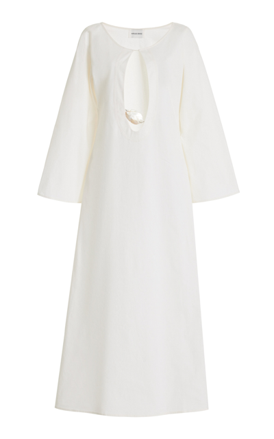 Marlies Grace Exclusive Ocean Cotton Maxi Dress In White