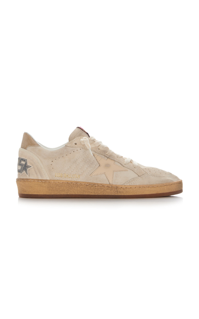 Golden Goose Ballstar Suede Sneakers In Neutral