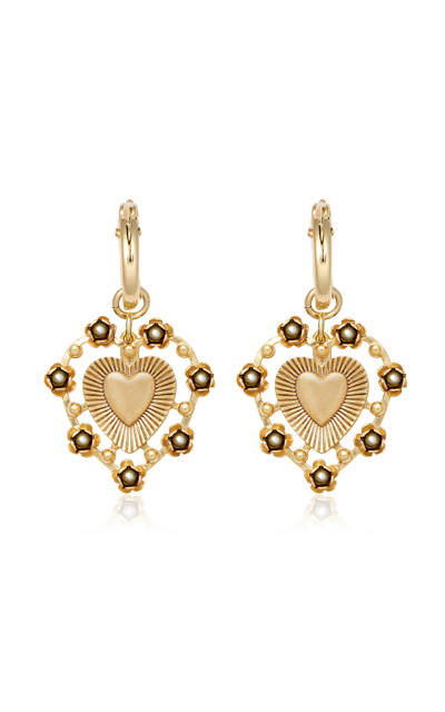 Brinker & Eliza Adele Pearl 24k Gold-plated Earrings