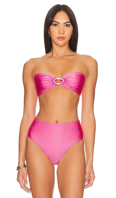 Shani Shemer Dia Bikini Top In Rose Blossom