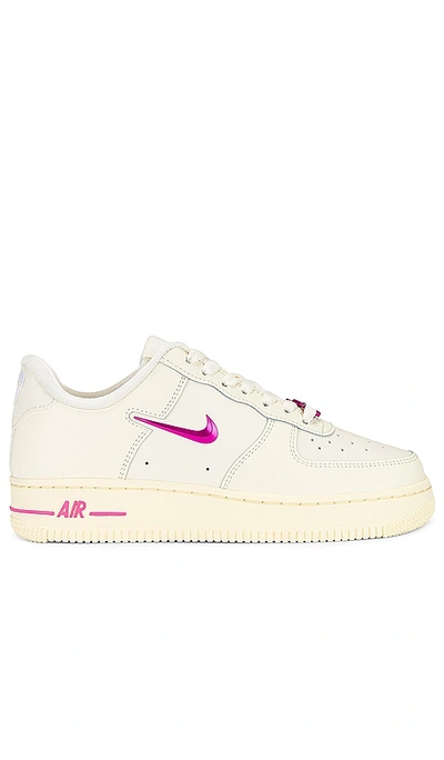Nike Air Force 1 '07 Metallic Rubber-trimmed Leather Sneakers In Off-white