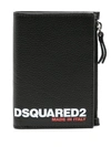 DSQUARED2 BLACK CALF LEATHER WALLET