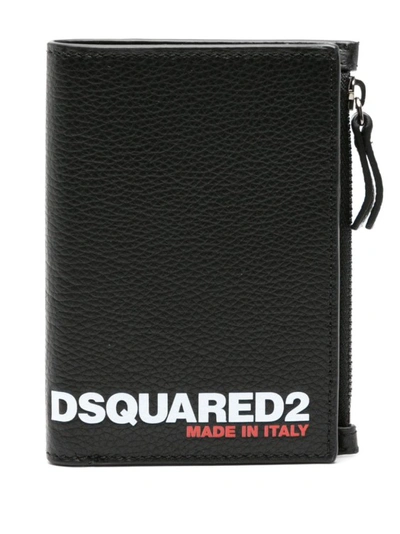 Dsquared2 Black Calf Leather Wallet