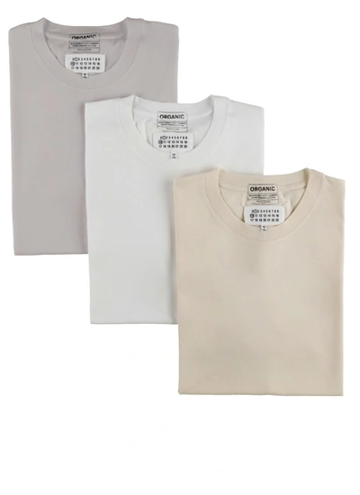 Maison Margiela 3 T-shirt Set In White