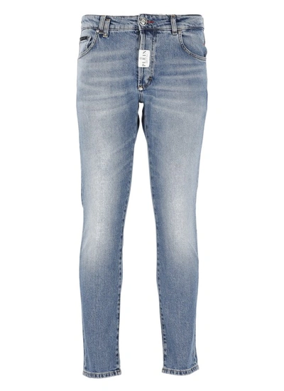 Philipp Plein Skinny Fit Jeans In ブルー