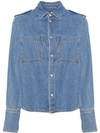 DARKPARK LIGHT WASH LYOCELL-COTTON BLEND DENIM SHIRT