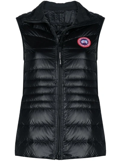 CANADA GOOSE BLACK FEATHER DOWN HYBRIDGE LITE PADDED GILET