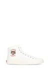 Kenzo Tiger-print High-top Sneakers In White
