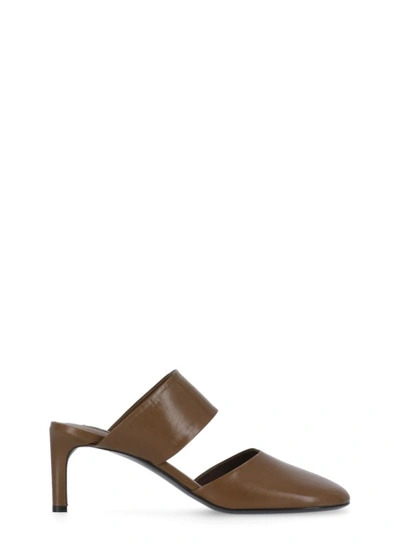 Jil Sander Mule Sabot In Brown