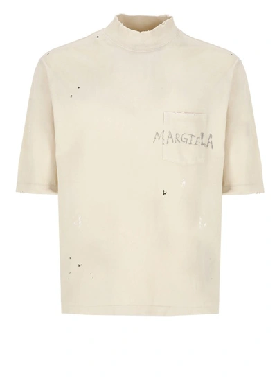 Maison Margiela Cotton T-shirt In 102 Dirty Ecru