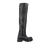 Chloé Leather Knee-high Boots With Tank Sole In Black